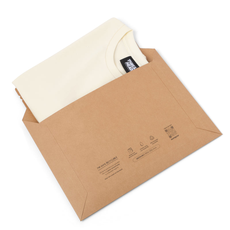 HeapsGood Rigid Mailer. Hard Paper Mailer. Recyclable Packaging. Packaging For Tees.