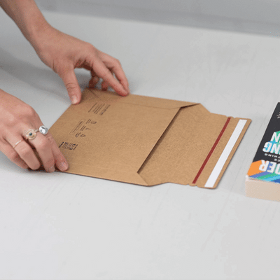 HeapsGood Rigid Mailer. Hard Paper Mailer. Recyclable Packaging. Packaging For Books.