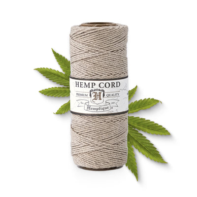 Hemp Cord with leaf Heapsgood Packaging Australia Melbourne twine kraft wrapping gifts macrame