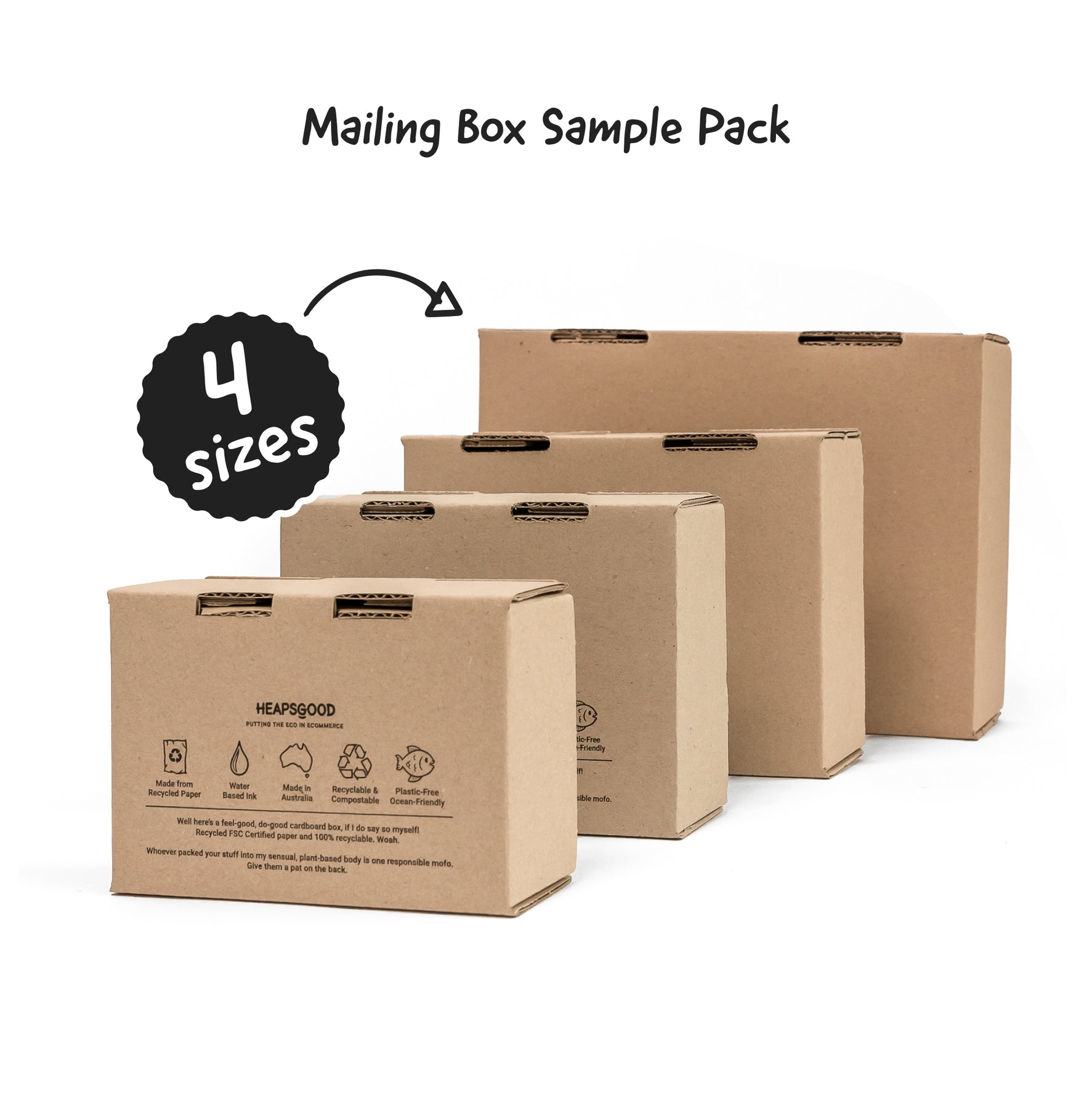 Packaging Sample Pack | Sample Mailers | HeapsGood