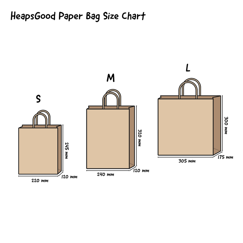 Recycled Paper Bags. HeapsGood Brown Paper Bags. Kraft Gift Bags, Shopping Bags, Paper Bags for Food Packaging. Recyclable and Compostable Bags.