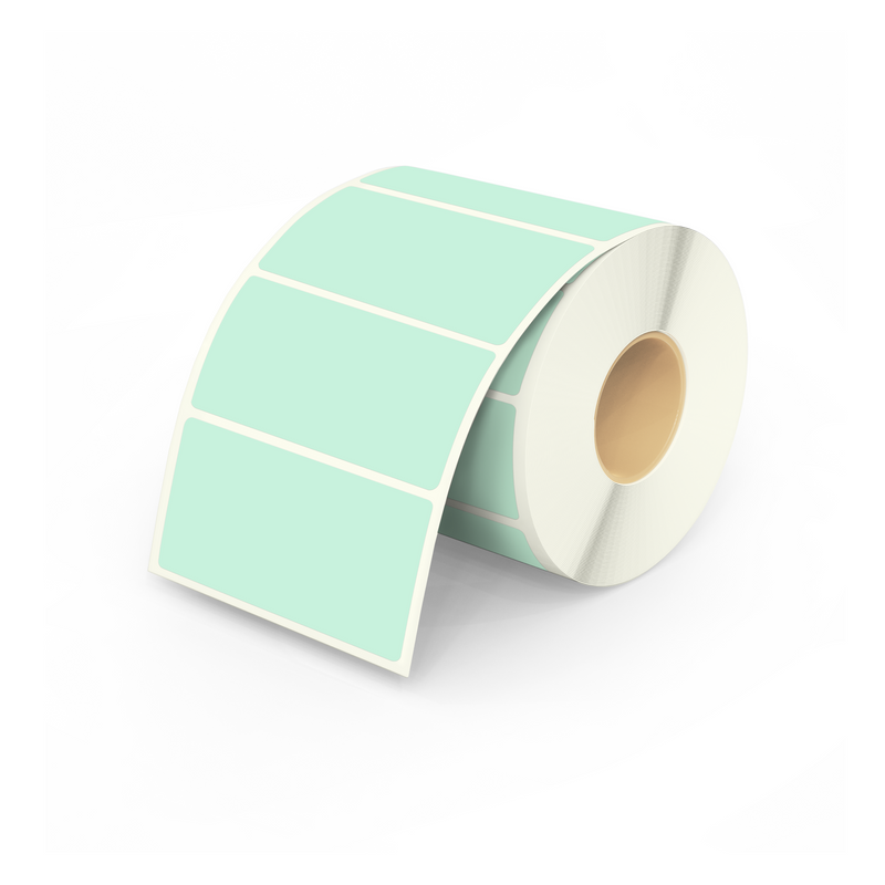 HeapsGood DIY Round Ecolabels. Print on Compostable Stickers. Rectangle Green Labels.
