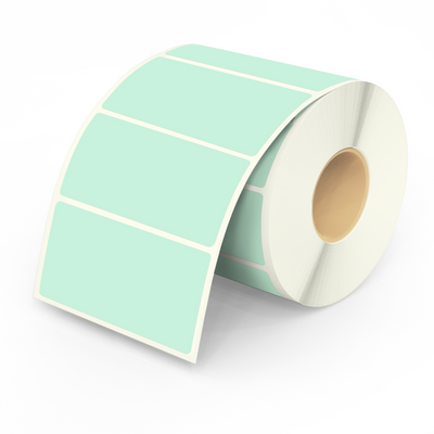 HeapsGood DIY Round Ecolabels. Print on Compostable Stickers. Rectangle Green Labels.