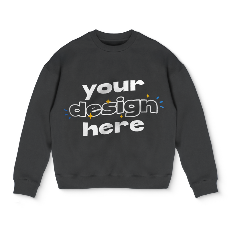 Custom Branded Merch Sweatshirt. Merch For Businesses. Crew Neck Sweater. Custom Printed Jumper.