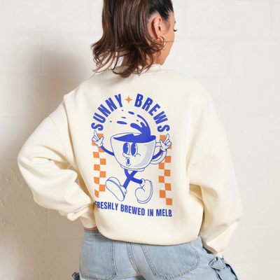 Custom Branded Merch Sweatshirt. Merch For Businesses. Crew Neck Sweater. Custom Printed Jumper.