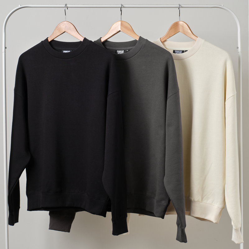 Custom Branded Merch Sweatshirt. Merch For Businesses. Crew Neck Sweater. Custom Printed Jumper.