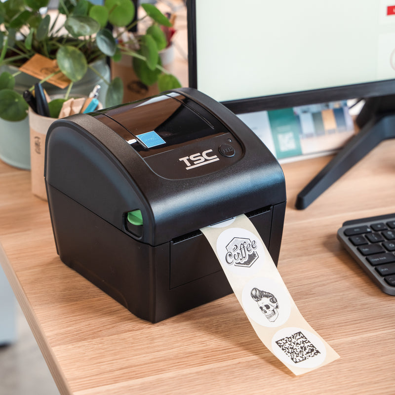 TSC thermal printer printing diy compostable ecolabels/stickers