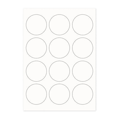 Round ecostickers white colour compostable sticker