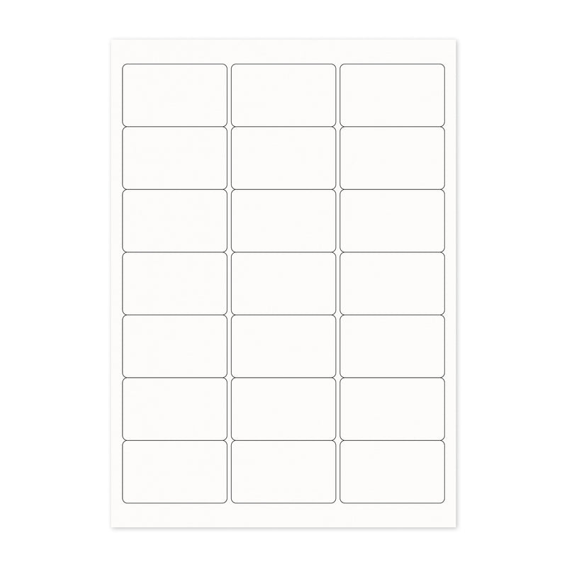 Rectangle ecostickers white colour compostable sticker