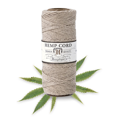 Hemp Cord with leaf Heapsgood Packaging Australia Melbourne twine kraft wrapping gifts macrame