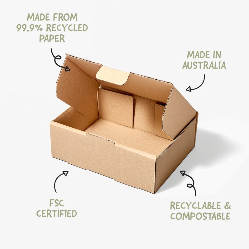 heapsgood mailing boxes ecomailer sample pack australia compostable