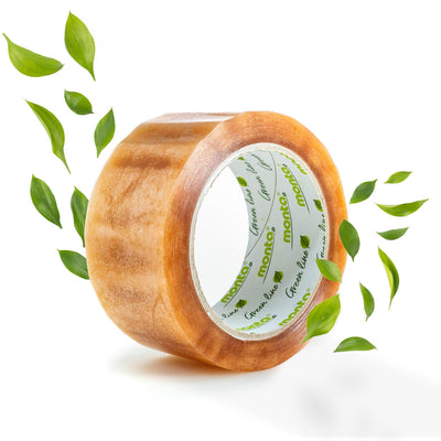 compostable natural adhesive tape ecotape tear by hand australia Heapsgood packaging ecommerce supplies strong 80m double length non toxic biodegradable